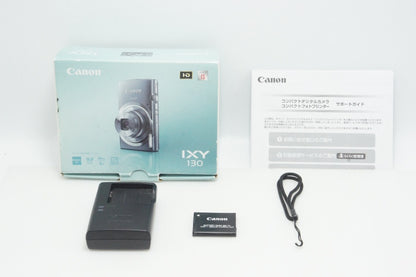 美品 Canon キヤノン IXY 130 コンパクトデジタルカメラ グレー 元箱付 260630p