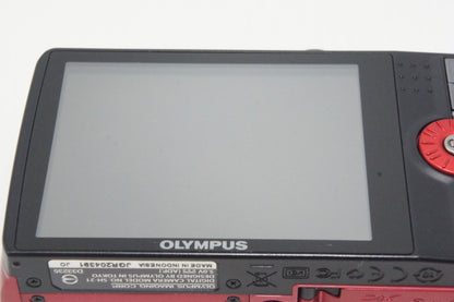 良品 OLYMPUS オリンパス STYLUS SH-21 コンパクトデジタルカメラ レッド 元箱付 260630w