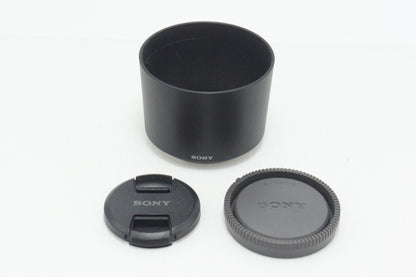 美品 SONY ソニー E 55-210mm F4.5-6.3 OSS SEL55210 シルバー Eマウント APS-C ズームレンズ フード付 260701ag