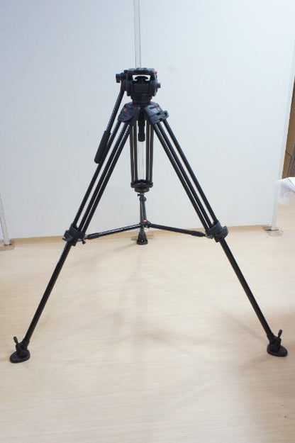 良品 Manfrotto マンフロット 546B 三脚 + 501HDV 雲台 バッグ付 260701h