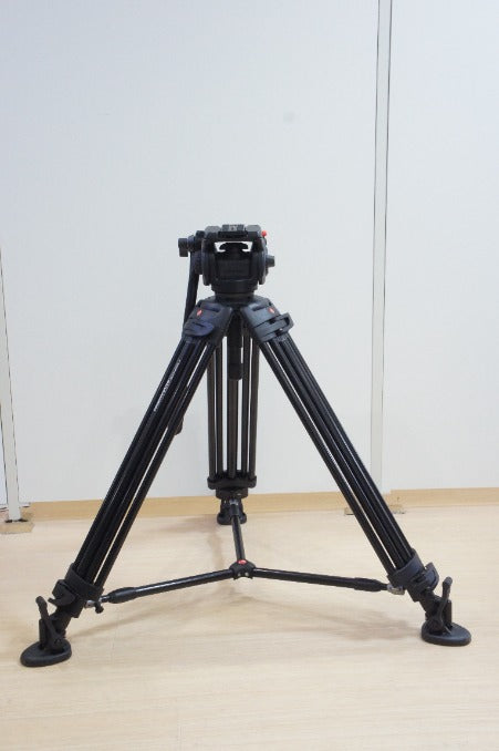 良品 Manfrotto マンフロット 546B 三脚 + 501HDV 雲台 バッグ付 260701h