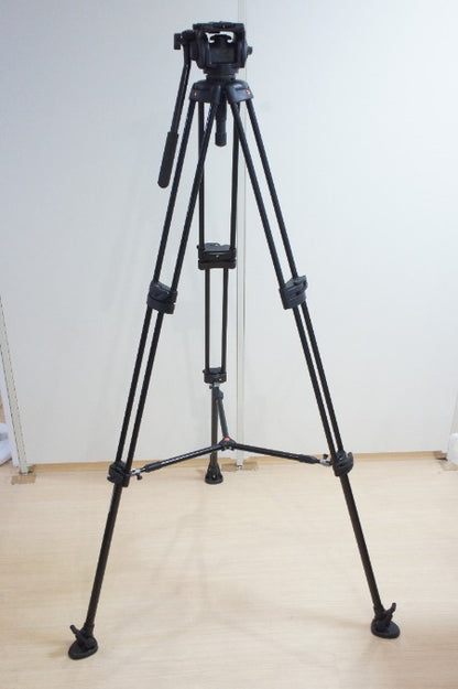 良品 Manfrotto マンフロット 546B 三脚 + 501HDV 雲台 バッグ付 260701h