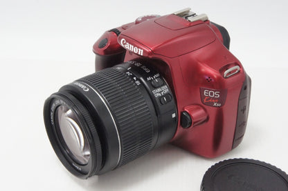 良品 Canon キヤノン EOS Kiss X50 ボディ+ EF-S 18-55mm IS II レンズキット デジタル一眼レフカメラ レッド 260701j