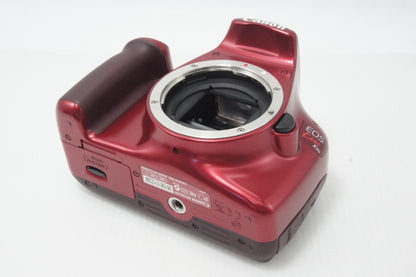 良品 Canon キヤノン EOS Kiss X50 ボディ+ EF-S 18-55mm IS II レンズキット デジタル一眼レフカメラ レッド 260701j