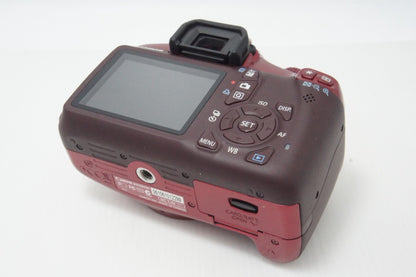 良品 Canon キヤノン EOS Kiss X50 ボディ+ EF-S 18-55mm IS II レンズキット デジタル一眼レフカメラ レッド 260701j