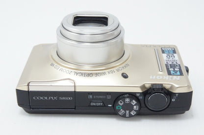 Nikon ニコン COOLPIX S8100 コンパクトデジタルカメラ プレシャスゴールド 元箱付 260701l