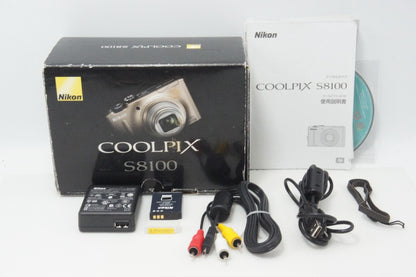 Nikon ニコン COOLPIX S8100 コンパクトデジタルカメラ プレシャスゴールド 元箱付 260701l