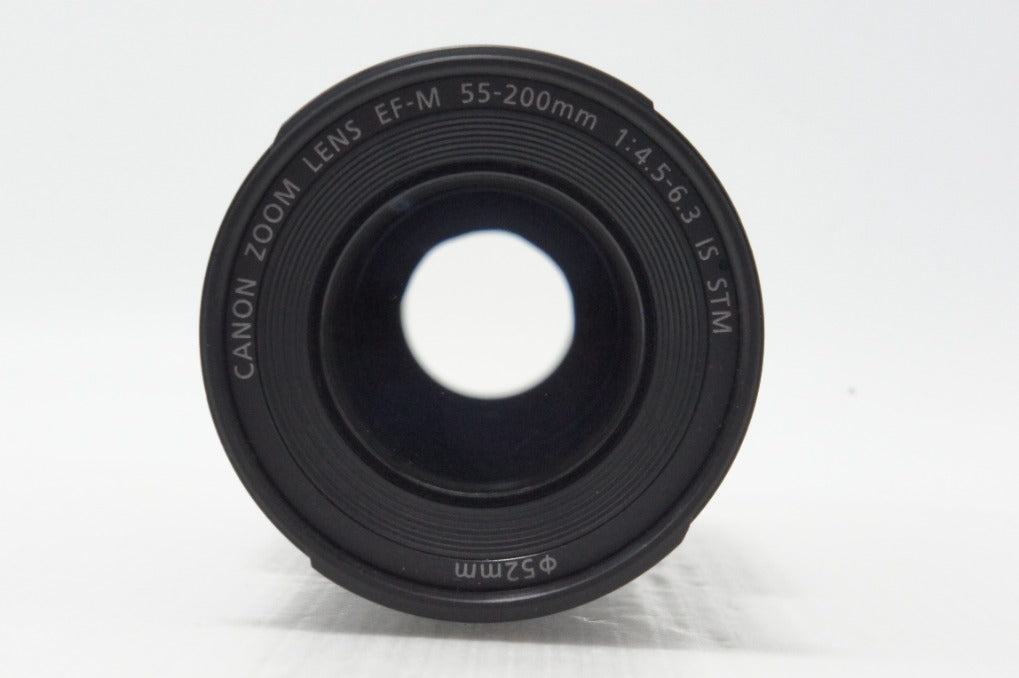 美品 Canon キヤノン EF-M 55-200mm F4.5-6.3 IS STM ズームレンズ シルバー EF-Mマウント 260702ab