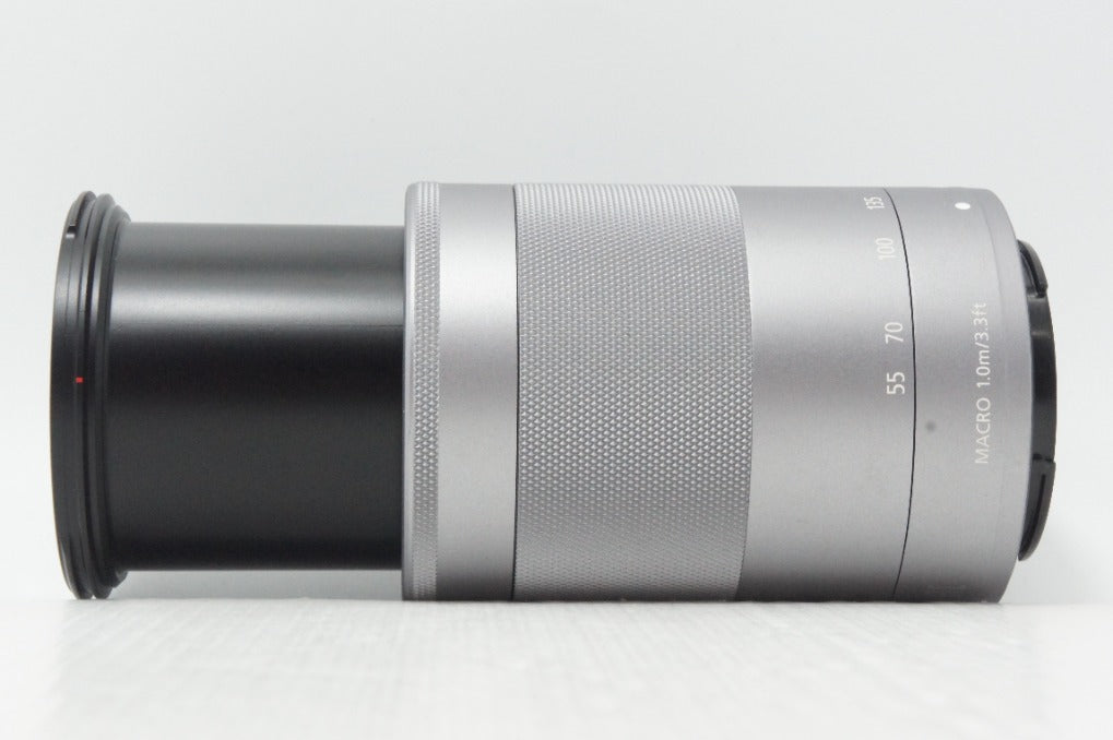 美品 Canon キヤノン EF-M 55-200mm F4.5-6.3 IS STM ズームレンズ シルバー EF-Mマウント 260702ab