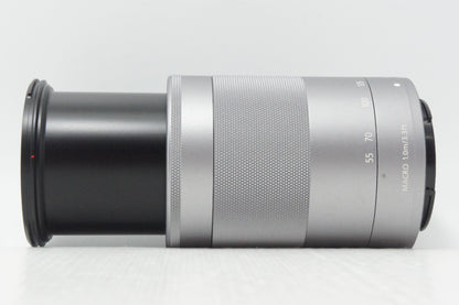 美品 Canon キヤノン EF-M 55-200mm F4.5-6.3 IS STM ズームレンズ シルバー EF-Mマウント 260702ab