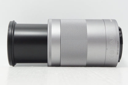 美品 Canon キヤノン EF-M 55-200mm F4.5-6.3 IS STM ズームレンズ シルバー EF-Mマウント 260702ab