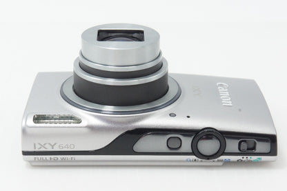 美品 Canon キヤノン IXY 640 コンパクトデジタルカメラ シルバー 元箱付 260702r