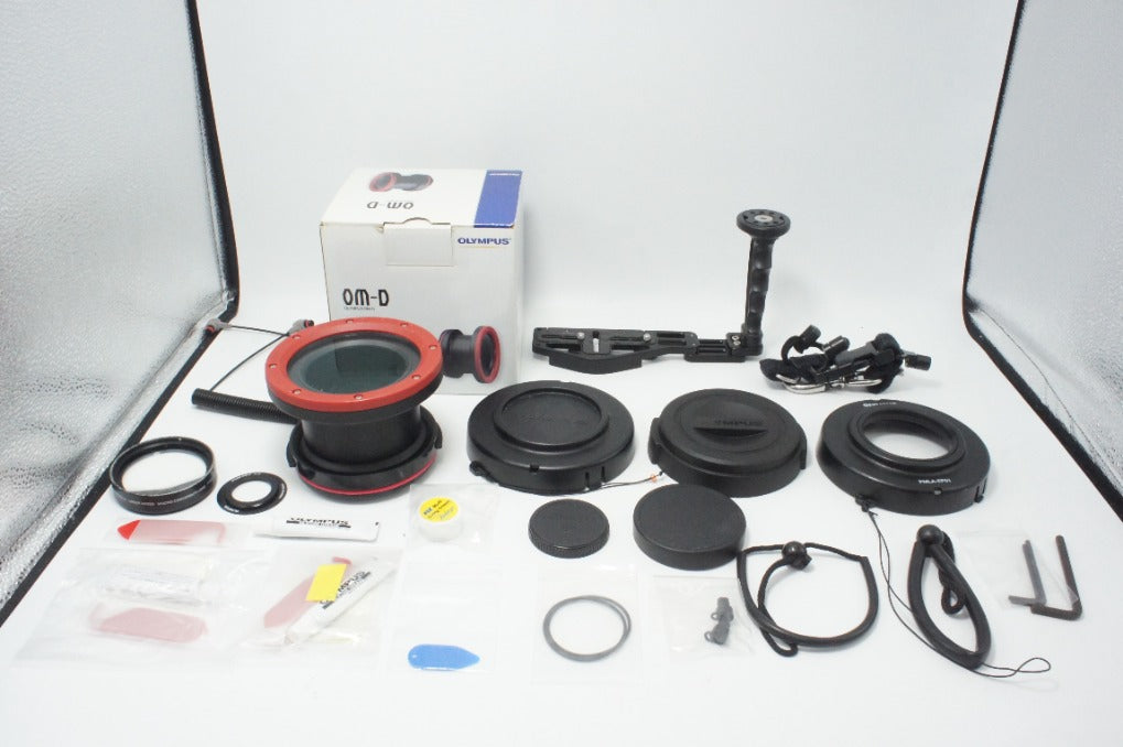 美品 OLYMPUS オリンパス PT-EP08 防水プロテクター PPO-EP01 PTCB-E02 PTBK-E01 他付 260703ab