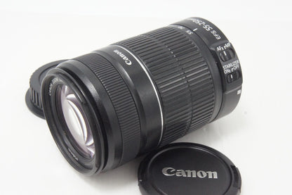 良品 Canon キヤノン EF-S 55-250mm F4-5.6 IS II APS-C ズームレンズ 260703ad