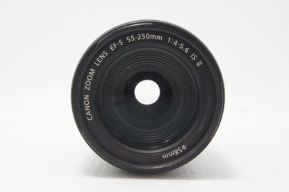 良品 Canon キヤノン EF-S 55-250mm F4-5.6 IS II APS-C ズームレンズ 260703ad