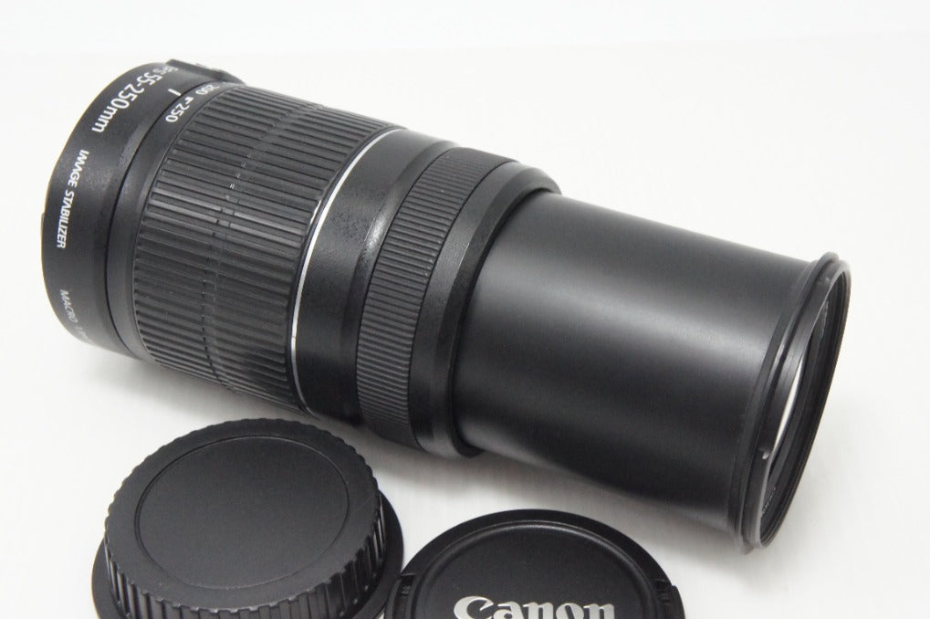 良品 Canon キヤノン EF-S 55-250mm F4-5.6 IS II APS-C ズームレンズ 260703ad