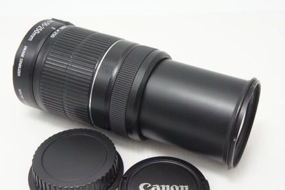 良品 Canon キヤノン EF-S 55-250mm F4-5.6 IS II APS-C ズームレンズ 260703ad