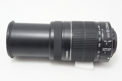良品 Canon キヤノン EF-S 55-250mm F4-5.6 IS II APS-C ズームレンズ 260703ad
