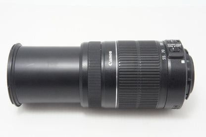 良品 Canon キヤノン EF-S 55-250mm F4-5.6 IS II APS-C ズームレンズ 260703ad