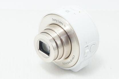 美品 SONY ソニー Cyber-shot DSC-QX10 レンズスタイルカメラ ホワイト ケース付 260703ae