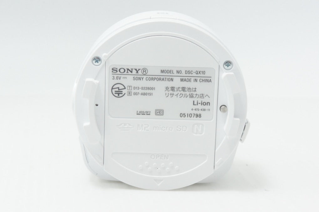 美品 SONY ソニー Cyber-shot DSC-QX10 レンズスタイルカメラ ホワイト ケース付 260703ae