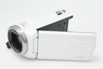 美品 Panasonic パナソニック デジタルハイビジョンビデオカメラ HC-V360M ホワイト 260703ai