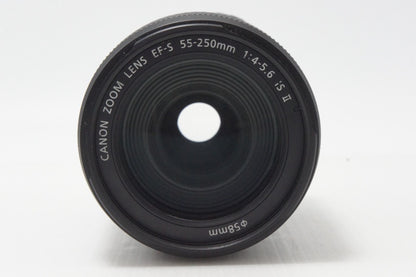 良品 Canon キヤノン EF-S 55-250mm F4-5.6 IS II ズームレンズ APS-C キット用白箱付 260703al