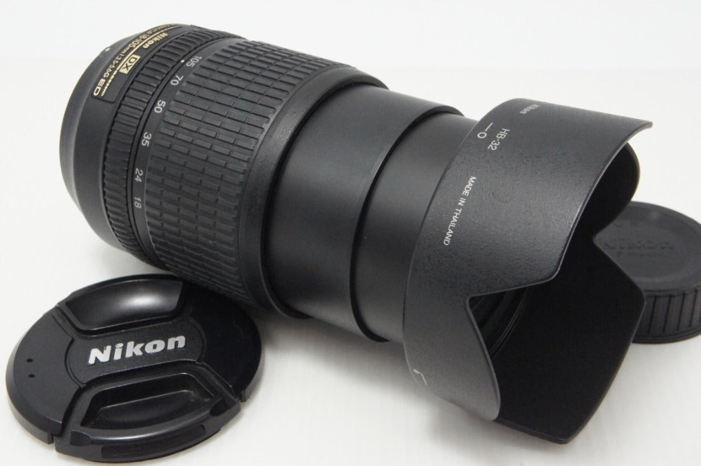 良品 Nikon ニコン AF-S DX NIKKOR 18-105mm F3.5-5.6G ED VR APS-C ズームレンズ フード ポーチ付 260703d
