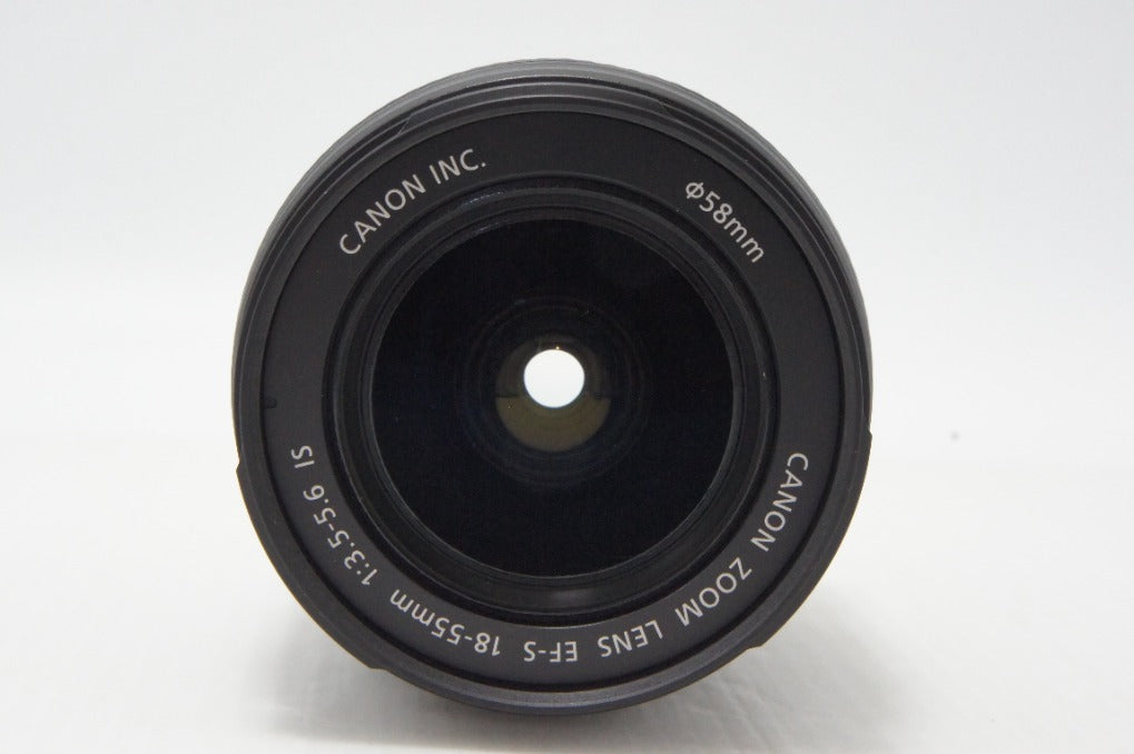 美品 Canon キヤノン EF-S 18-55mm F3.5-5.6 IS APS-C ズームレンズ フード付 260703g