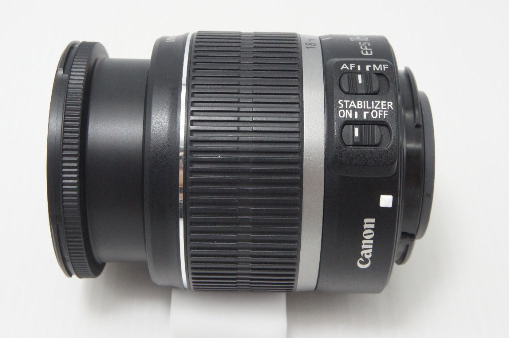 美品 Canon キヤノン EF-S 18-55mm F3.5-5.6 IS APS-C ズームレンズ フード付 260703g