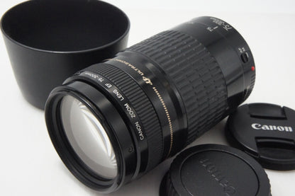 訳あり品 Canon キヤノン EF 75-300mm F4-5.6 USM フルサイズ ズームレンズ フード付 260703v