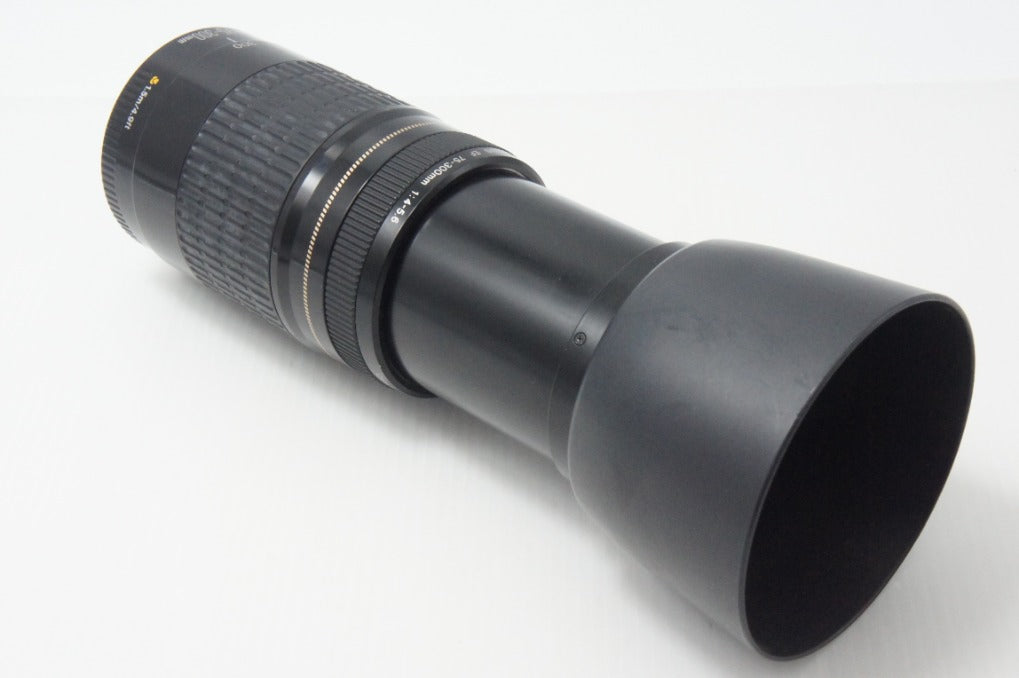 訳あり品 Canon キヤノン EF 75-300mm F4-5.6 USM フルサイズ ズームレンズ フード付 260703v