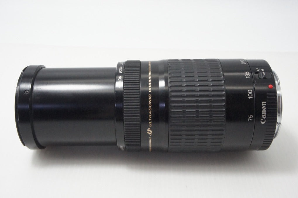 訳あり品 Canon キヤノン EF 75-300mm F4-5.6 USM フルサイズ ズームレンズ フード付 260703v