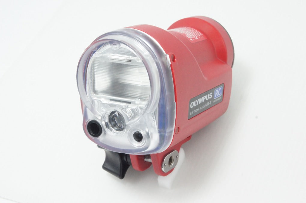 OLYMPUS オリンパス ELECTRONIC FLASH UFL-3 RC WP IPX8 水中ストロボ ショートアーム PTSA-03付 260703x