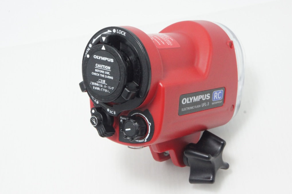 OLYMPUS オリンパス ELECTRONIC FLASH UFL-3 RC WP IPX8 水中ストロボ ショートアーム PTSA-03付 260703x
