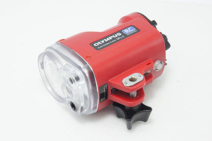 OLYMPUS オリンパス ELECTRONIC FLASH UFL-3 RC WP IPX8 水中ストロボ ショートアーム PTSA-03付 260703x