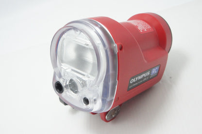 OLYMPUS オリンパス ELECTRONIC FLASH UFL-3 RC WP IPX8 水中ストロボ ショートアーム PTSA-03付 260703xa