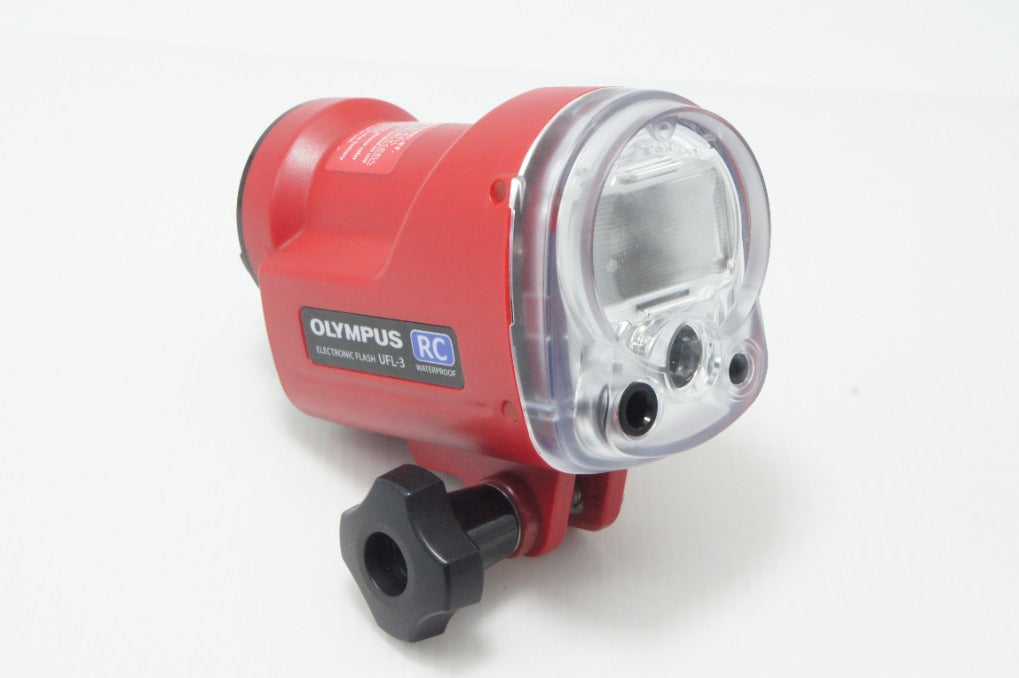 OLYMPUS オリンパス ELECTRONIC FLASH UFL-3 RC WP IPX8 水中ストロボ ショートアーム PTSA-03付 260703xa
