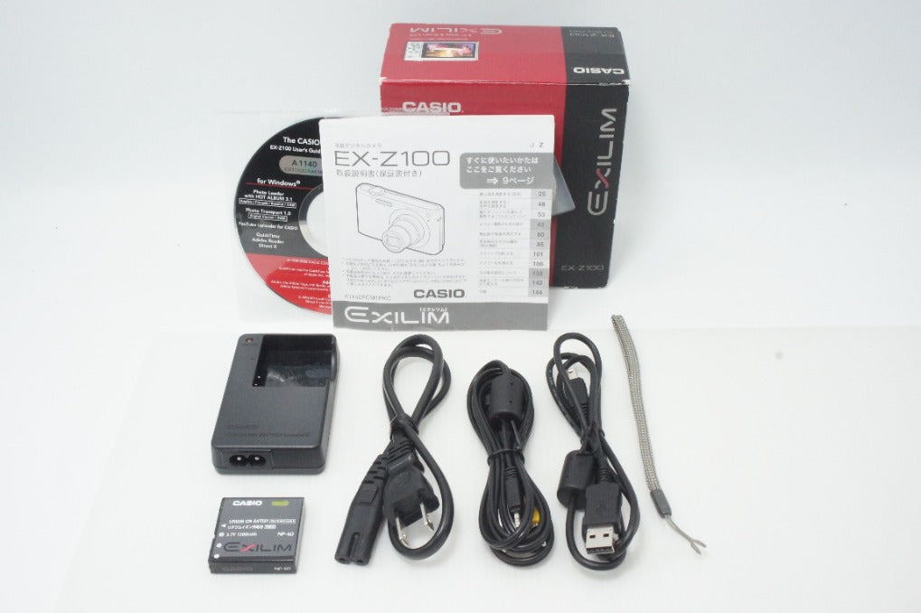 美品 CASIO カシオ EXILIM EX-Z100 コンパクトデジタルカメラ シルバー 元箱付 260706ai
