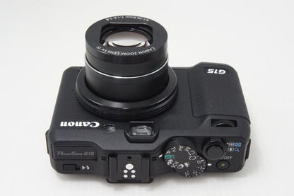 良品 Canon キヤノン PowerShot G15 コンパクトデジタルカメラ ブラック ケース付 260706ak
