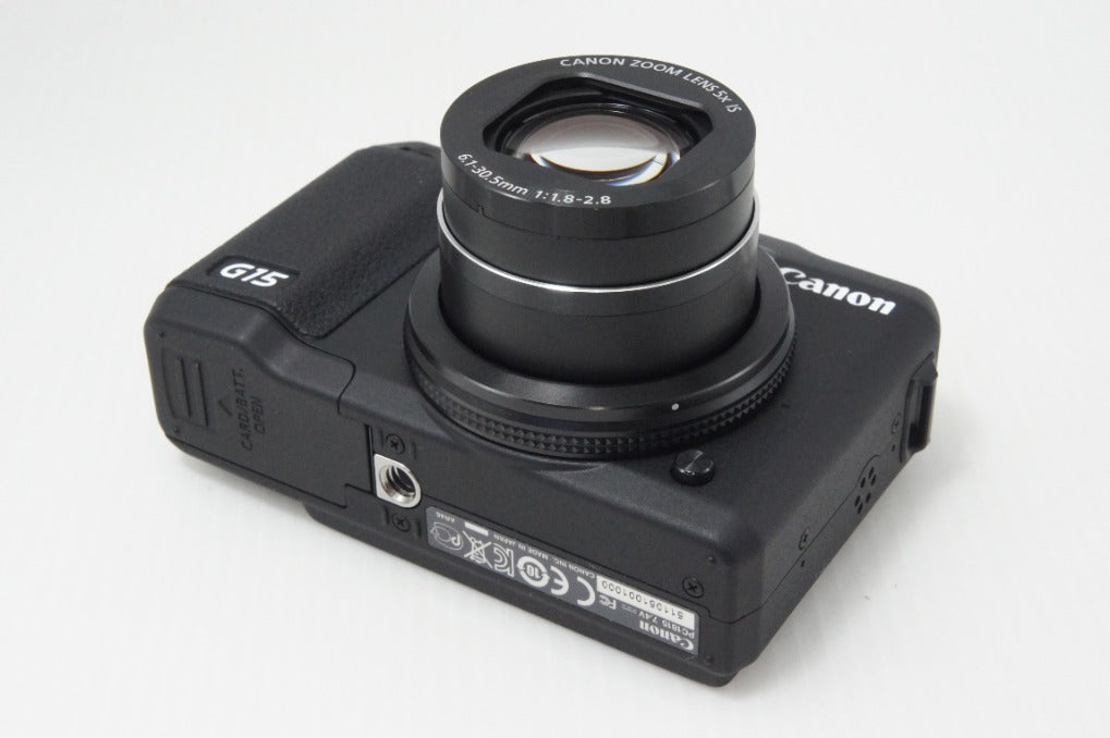 良品 Canon キヤノン PowerShot G15 コンパクトデジタルカメラ ブラック ケース付 260706ak