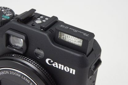 良品 Canon キヤノン PowerShot G15 コンパクトデジタルカメラ ブラック ケース付 260706ak