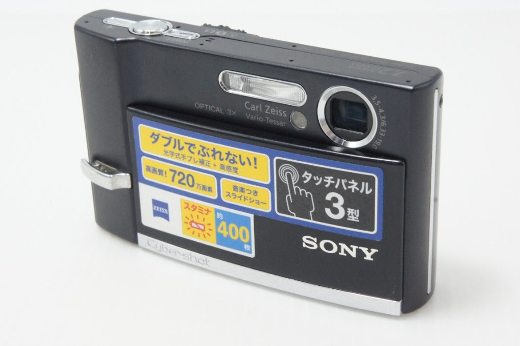 良品 SONY ソニー Cyber-shot DSC-T50 コンパクトデジタルカメラ ブラック 260706b