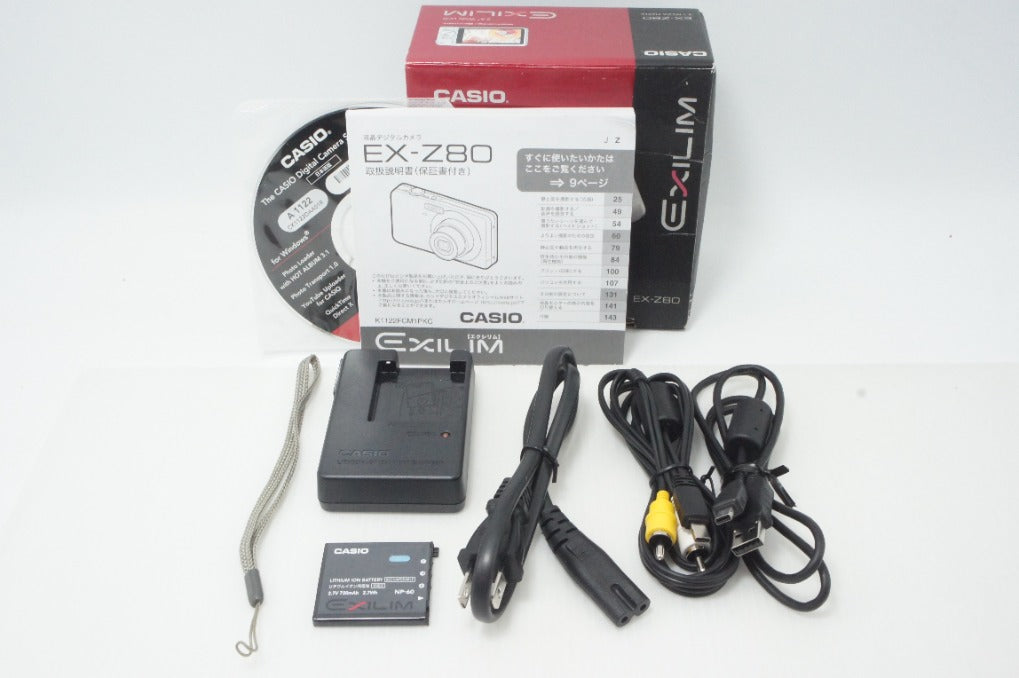 【並品】CASIO EXILIM EX-Z80 シルバー 元箱・付属品完備 良品 CASIO カシオ EXILIM EX-Z80 コンパクトデジタルカメラ シルバー