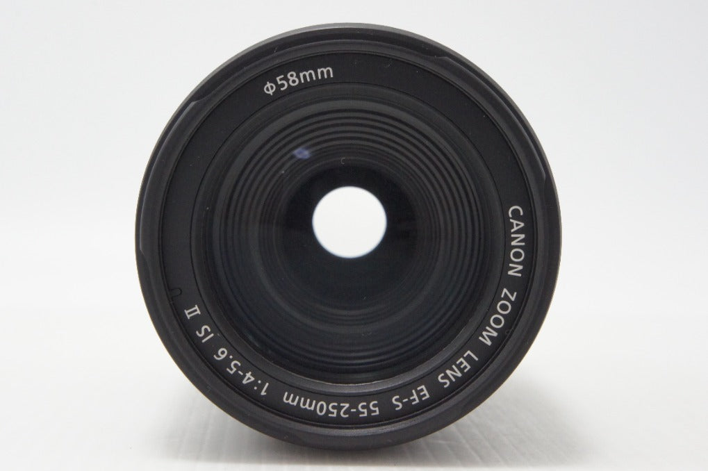 良品 Canon キヤノン EF-S 55-250mm F4-5.6 IS II APS-C ズームレンズ 260708aa