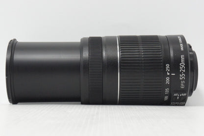 良品 Canon キヤノン EF-S 55-250mm F4-5.6 IS II APS-C ズームレンズ 260708aa