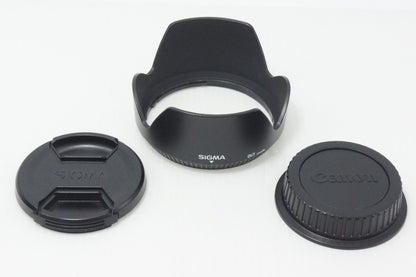良品 SIGMA シグマ 18-200mm F3.5-6.3 II DC OS HSM Canon キヤノン EFマウント APS-C ズームレンズ フード付 260708ah
