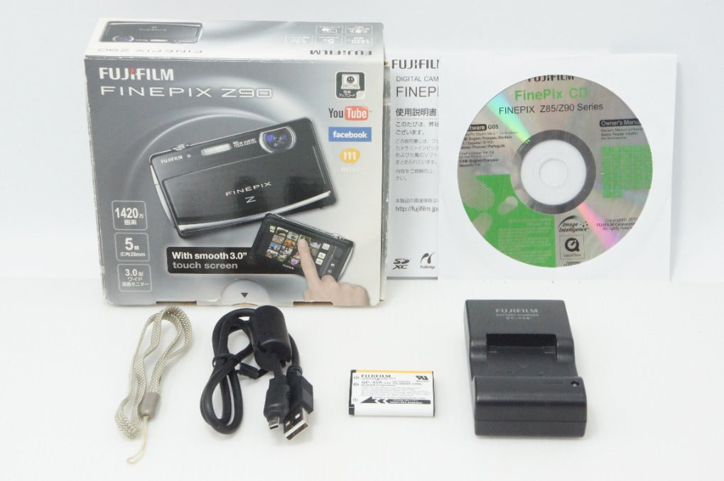 良品 FUJIFILM フジフイルム FinePix Z90 コンパクトデジタルカメラ  ブラック 元箱付 260708e