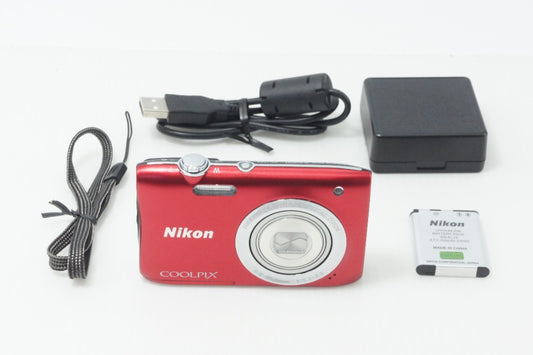美品 Nikon ニコン COOLPIX S2900 コンパクトデジタルカメラ レッド 260708ic
