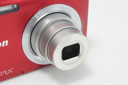 美品 Nikon ニコン COOLPIX S2900 コンパクトデジタルカメラ レッド 260708ic